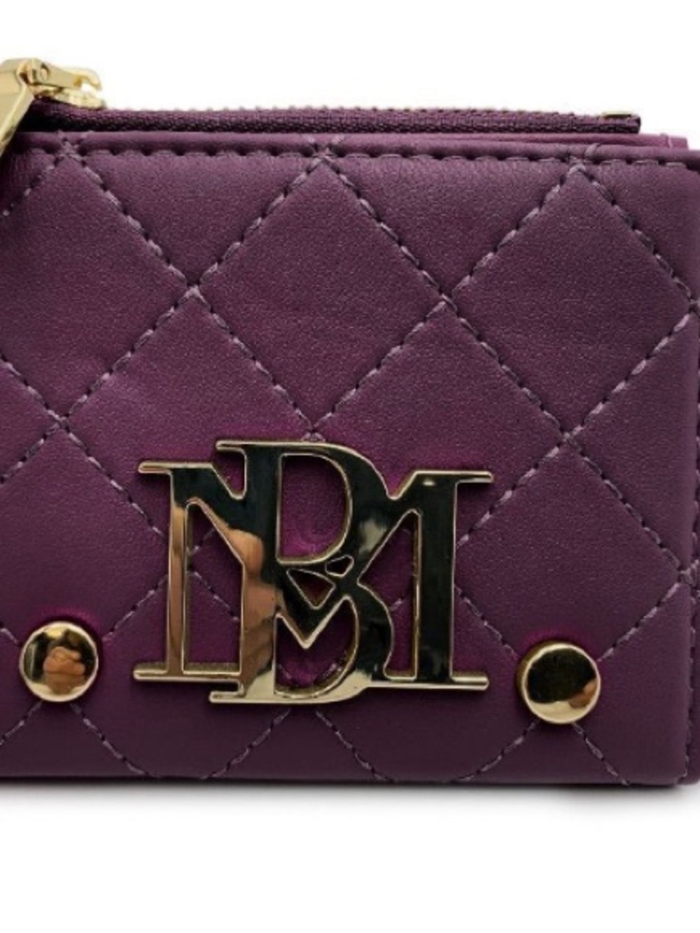 Badgley Mischka Short Card Wallet In Plum New and Sealed